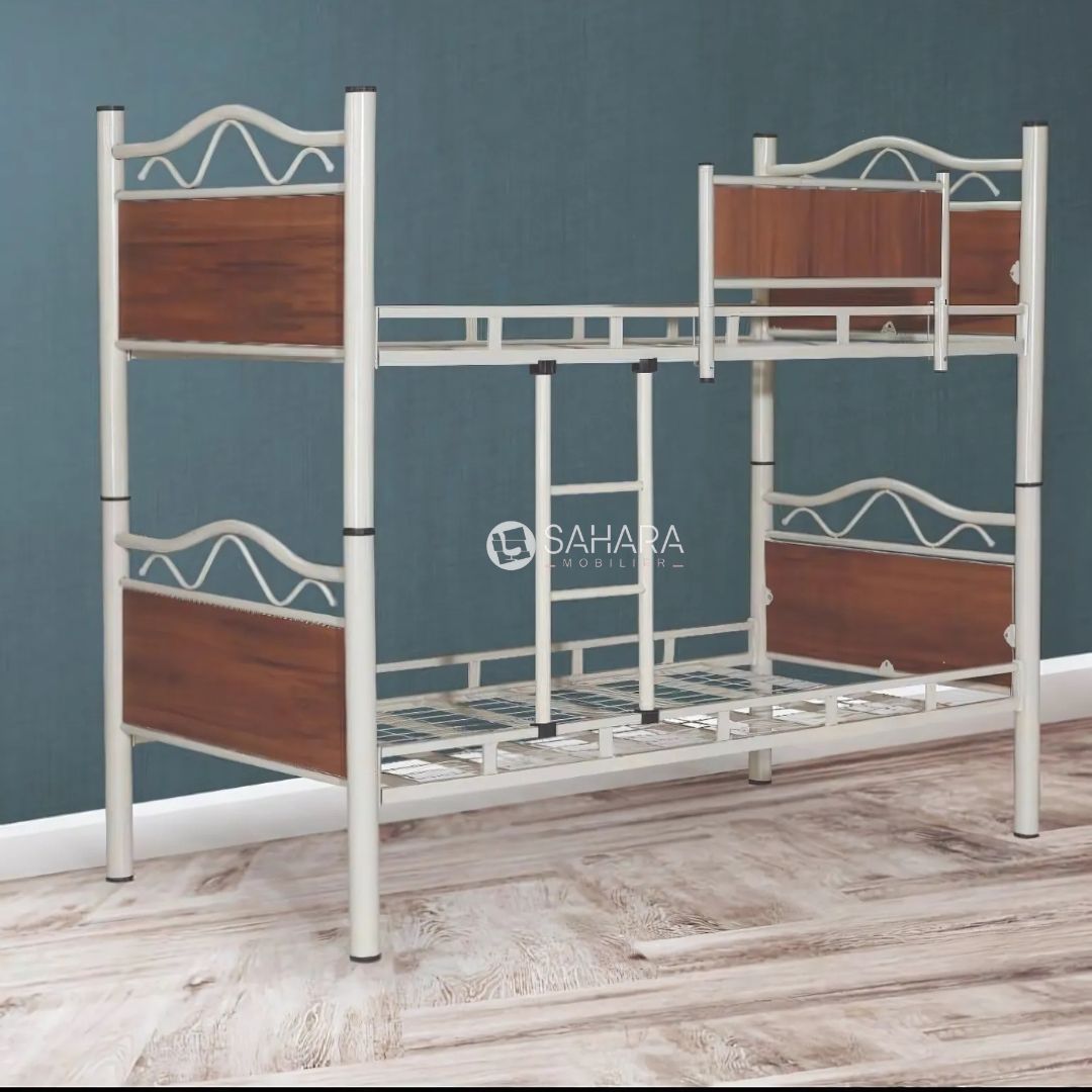 Lit superposé semi-métallique avec échelle